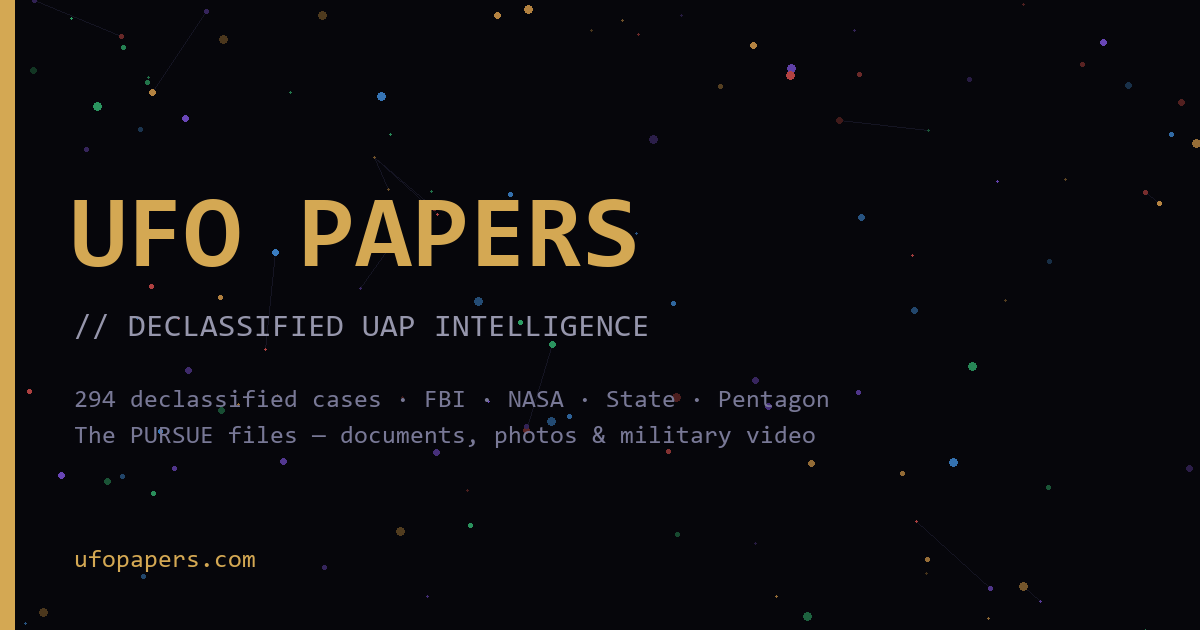 UFO Papers — Declassified UAP Document Archive